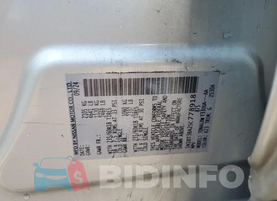 5N1BT3BA2SC778918 Photo# 13