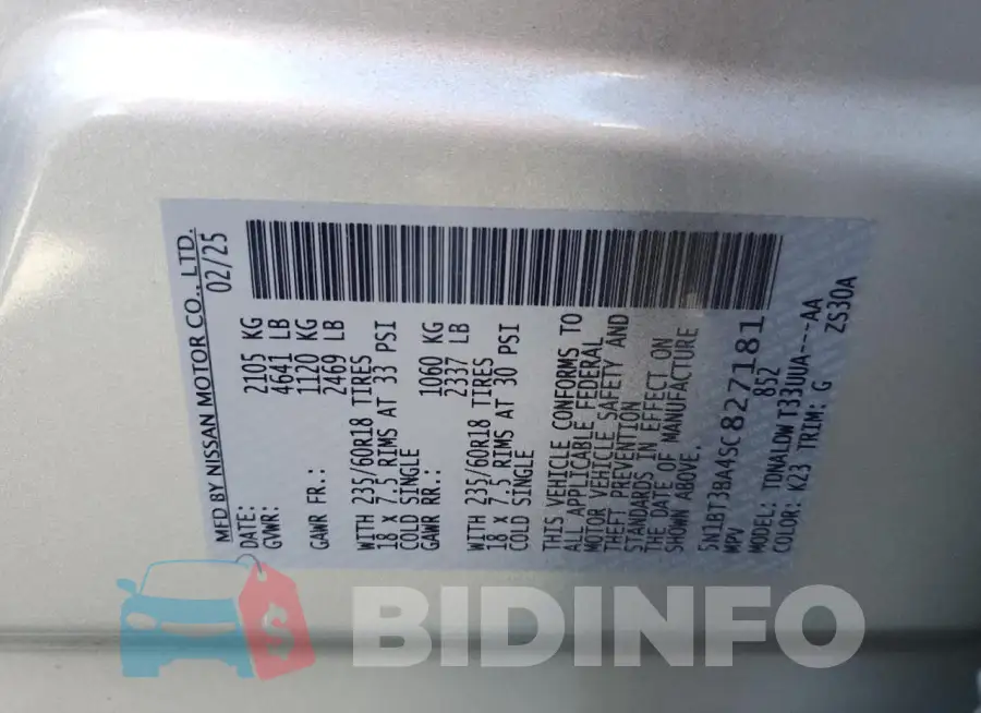 5N1BT3BA4SC827181 Photo# 13