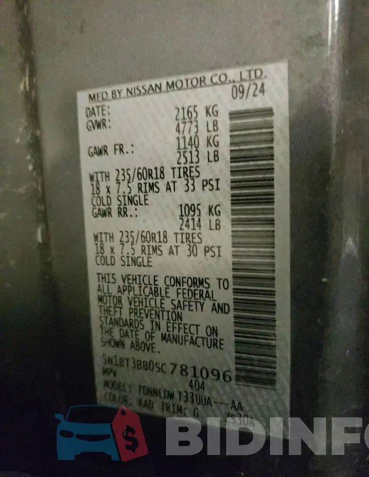 5N1BT3BB0SC781096 Photo# 13