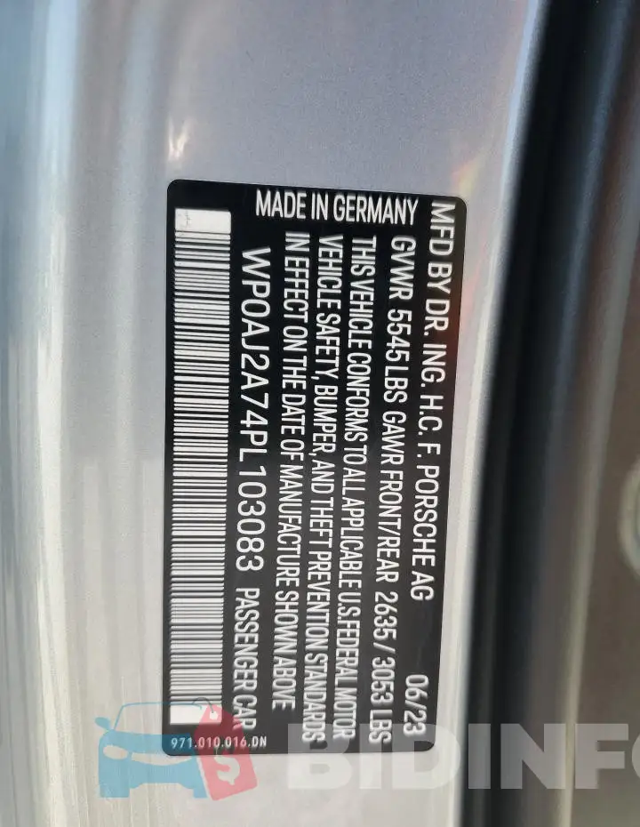 WP0AJ2A74PL103083 Photo# 12