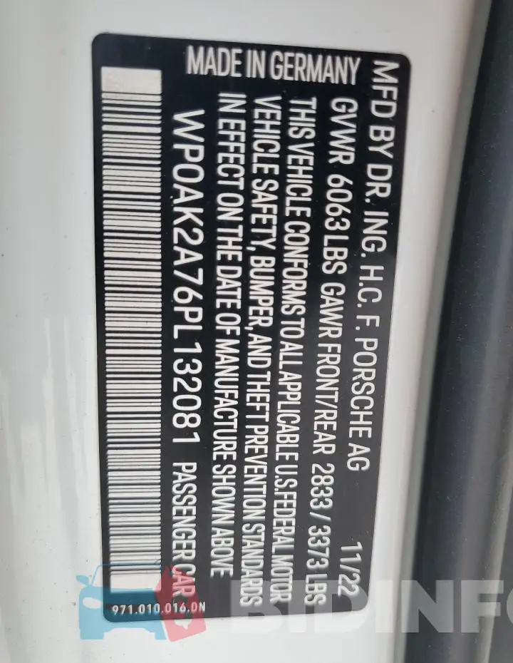 WP0AK2A76PL132081 Photo# 12