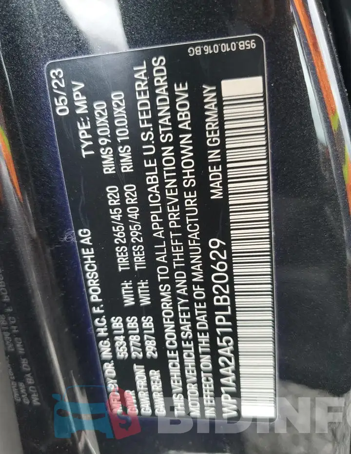 WP1AA2A51PLB20629 Photo# 14