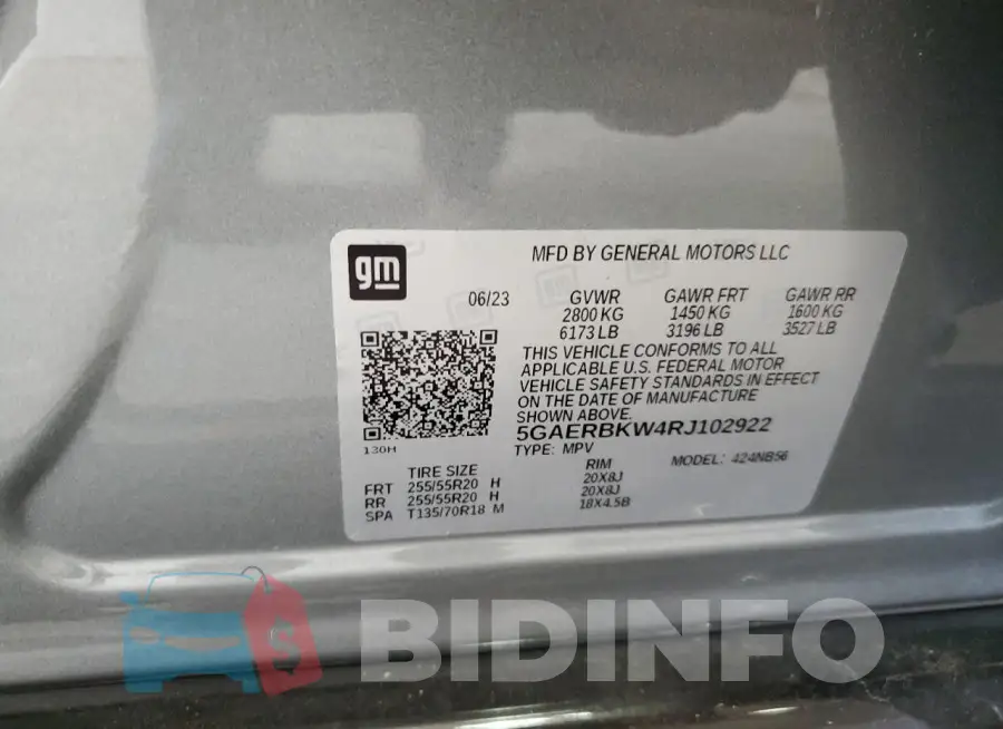 5GAERBKW4RJ102922 Photo# 13