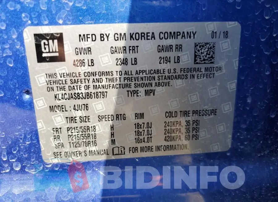 KL4CJASB3JB618797 Photo# 14