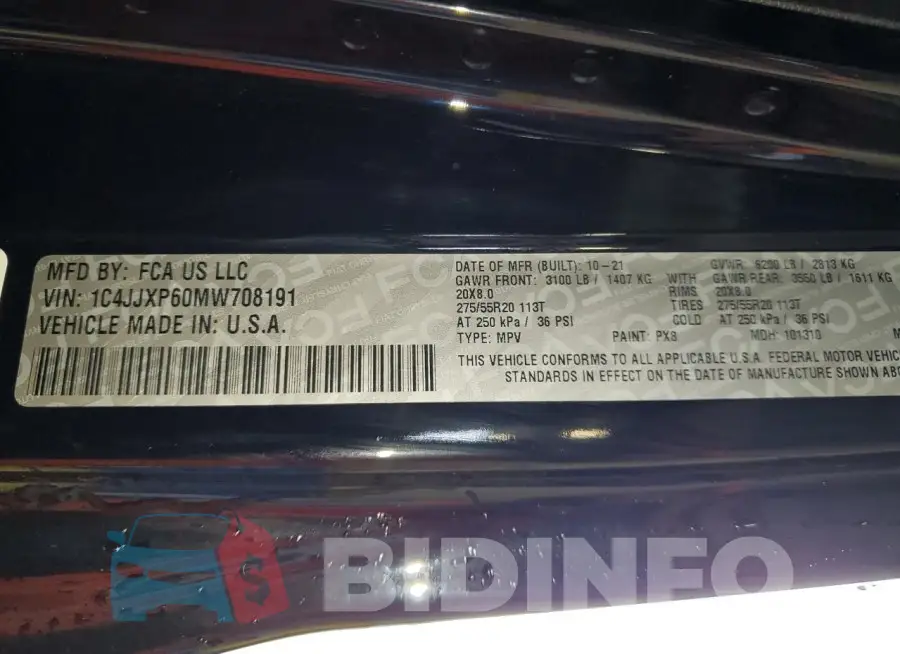 1C4JJXP60MW708191 Photo# 13
