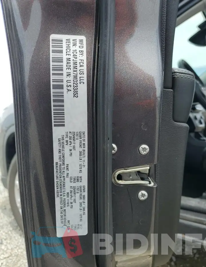 1C4PJMMX7MD233852 Photo# 13