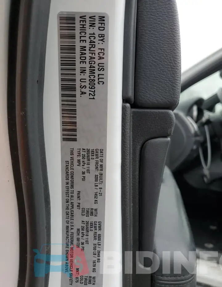 1C4RJFAG4MC809721 Photo# 13