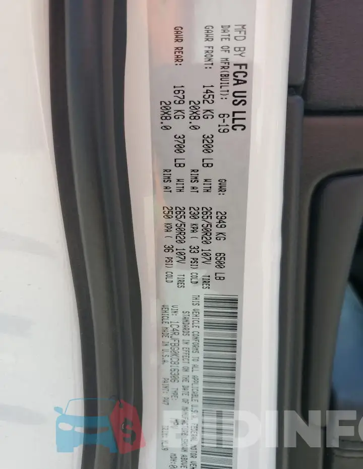 1C4RJFBG0KC816306 Photo# 13