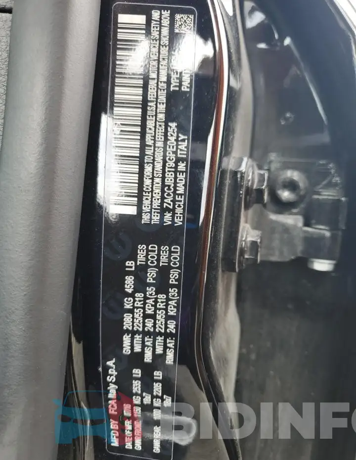 ZACCJBBT9GPE04254 Photo# 13