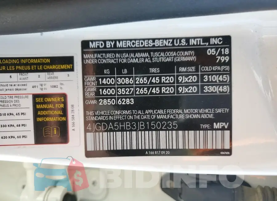 4JGDA5HB3JB150235 Photo# 13