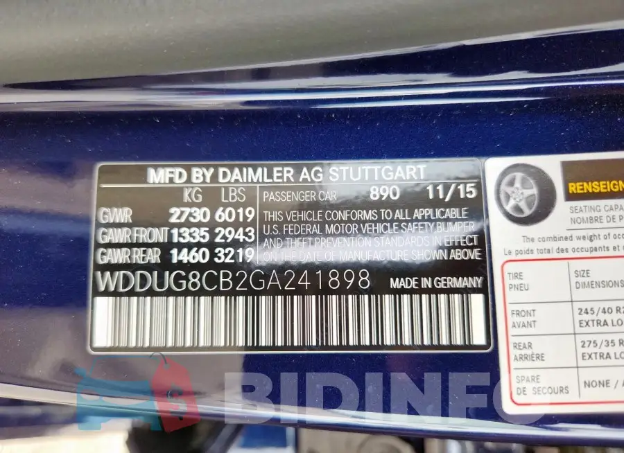 WDDUG8CB2GA241898 Photo# 12