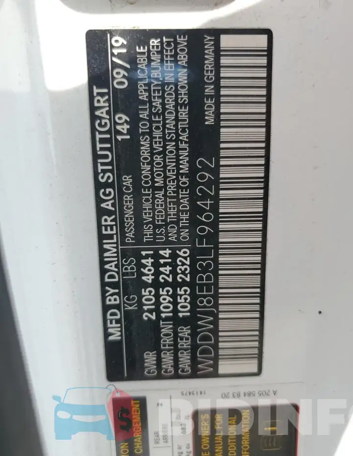 WDDWJ8EB3LF964292 Photo# 12