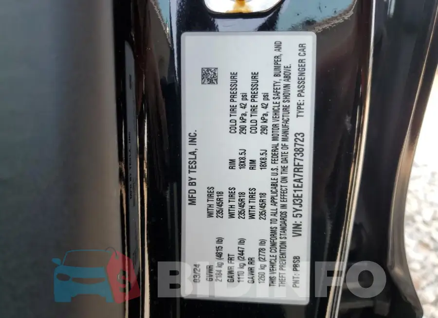 5YJ3E1EA7RF738723 Photo# 12
