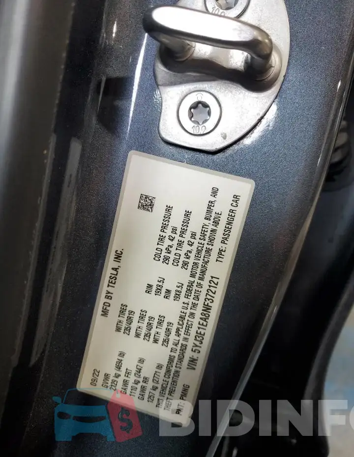 5YJ3E1EA8NF372121 Photo# 12