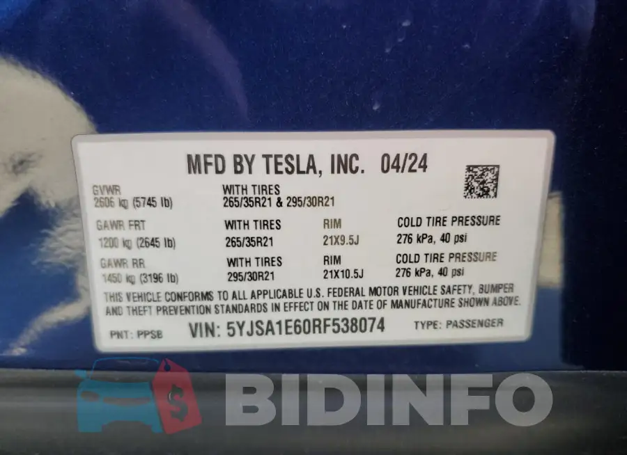 5YJSA1E60RF538074 Photo# 13