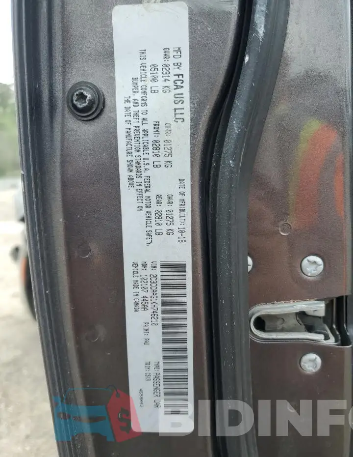 2C3CCAAG1KH746210 Photo# 12