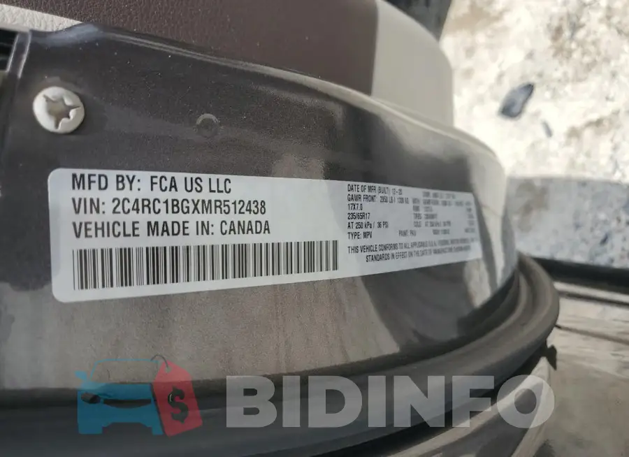 2C4RC1BGXMR512438 Photo# 13