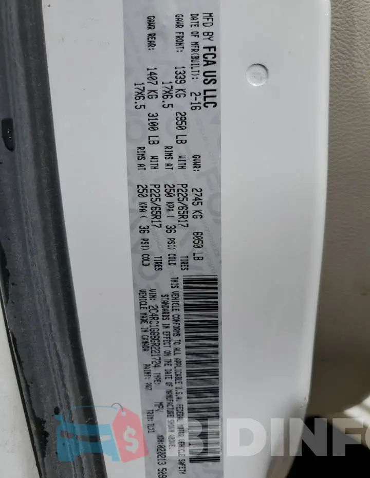 2C4RC1GG6GR221724 Photo# 13