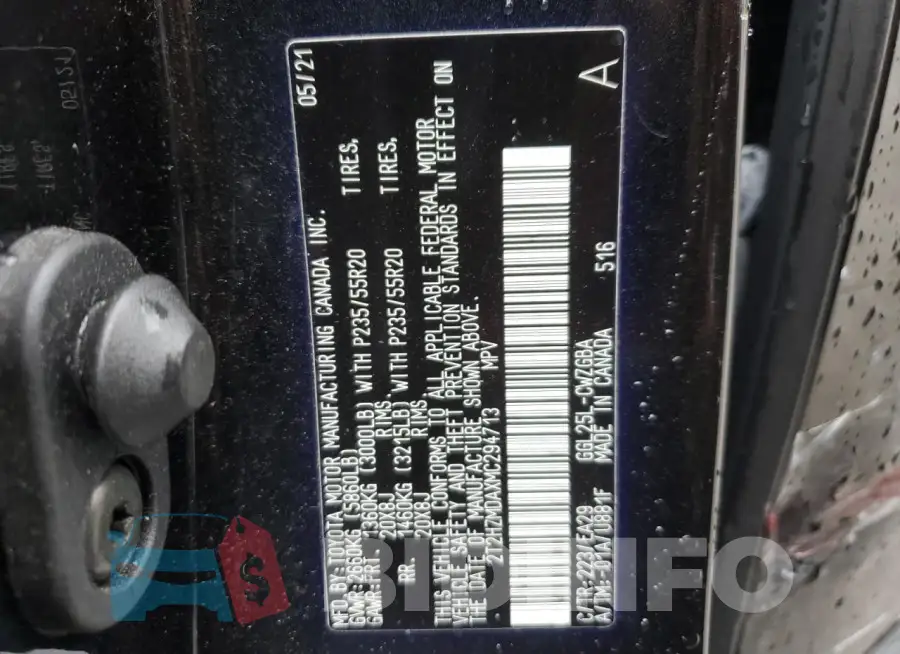 2T2HZMDAXMC294713 Photo# 13