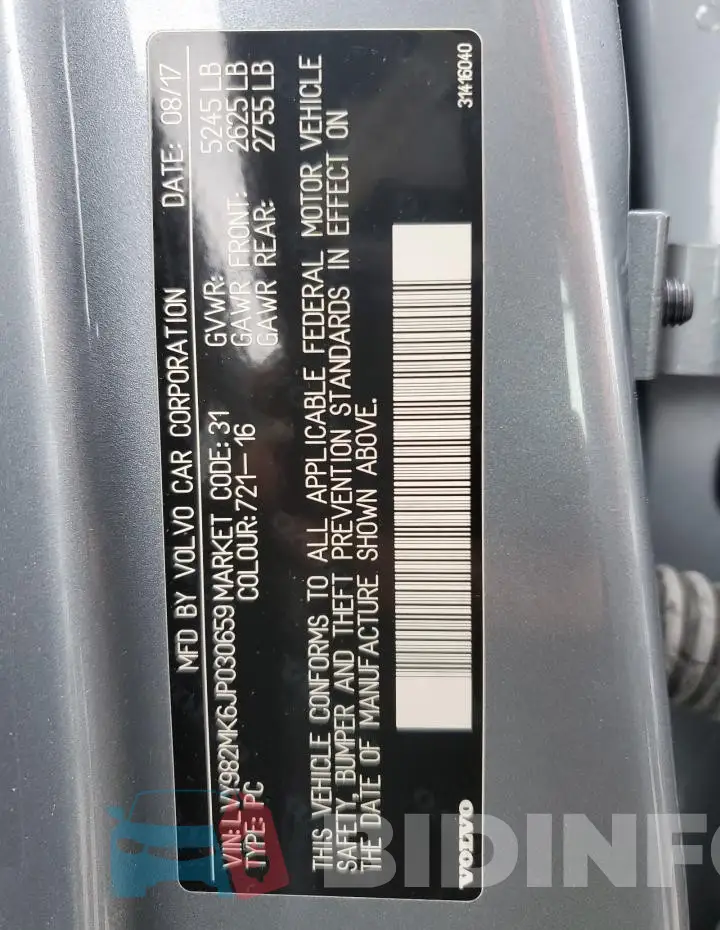 LVY982MK6JP030659 Photo# 12