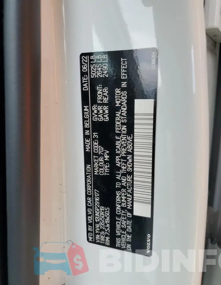 YV4L12UN5P2916177 Photo# 13