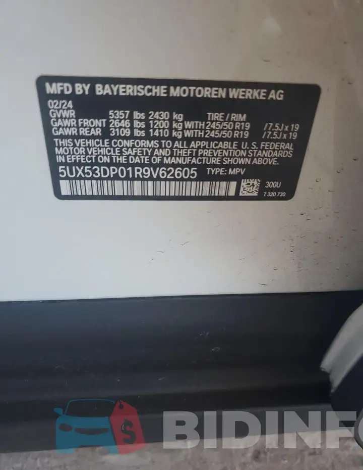 5UX53DP01R9V62605 Photo# 13