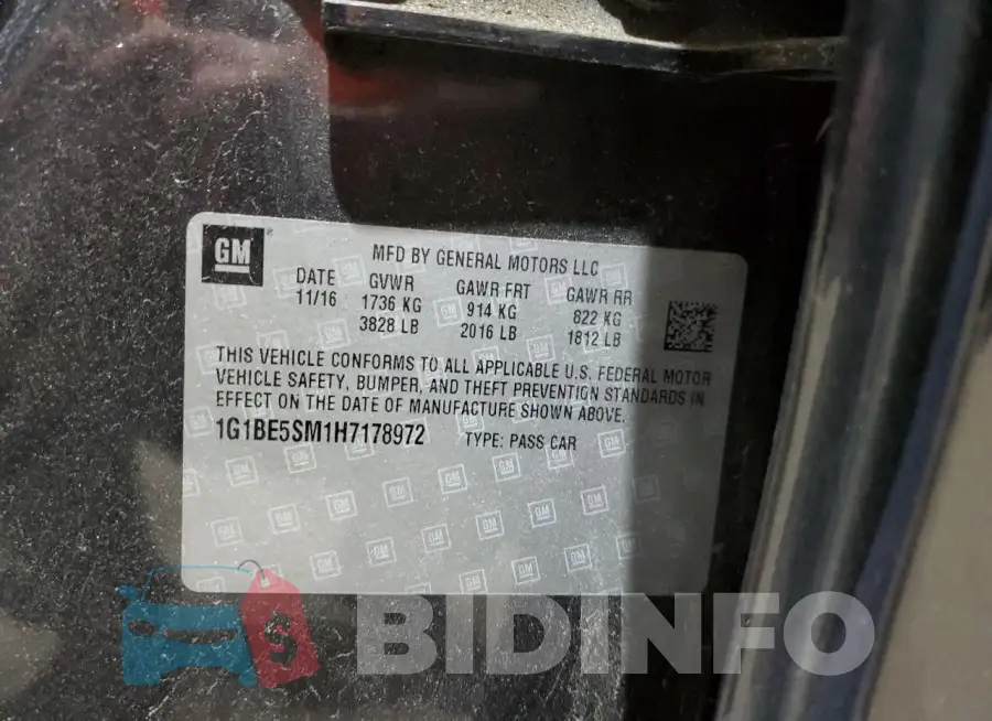 1G1BE5SM1H7178972 Photo# 13