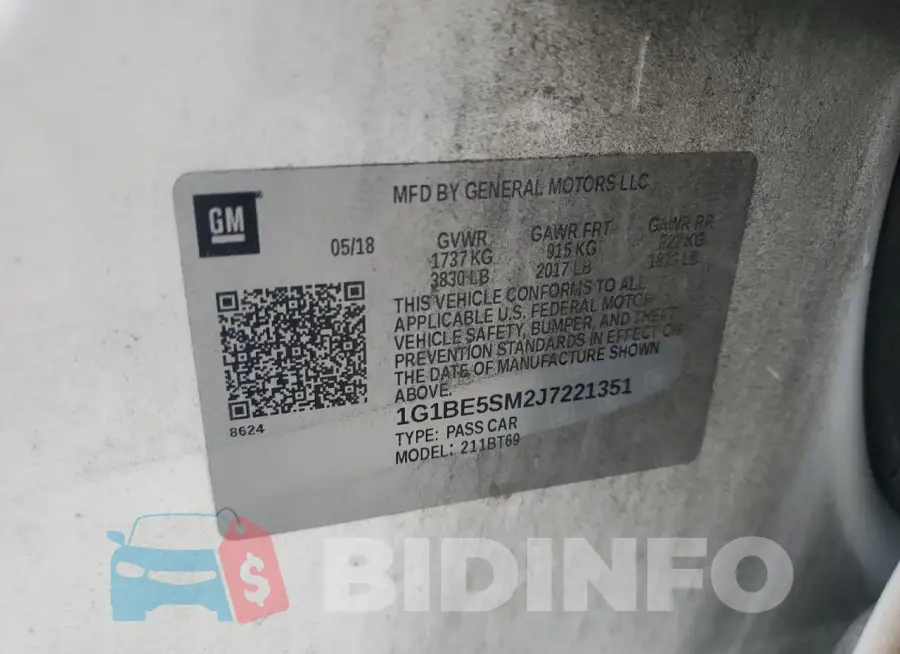 1G1BE5SM2J7221351 Photo# 12