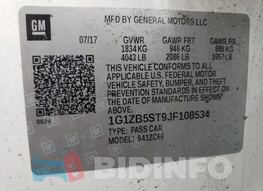 1G1ZB5ST9JF108534 Photo# 13