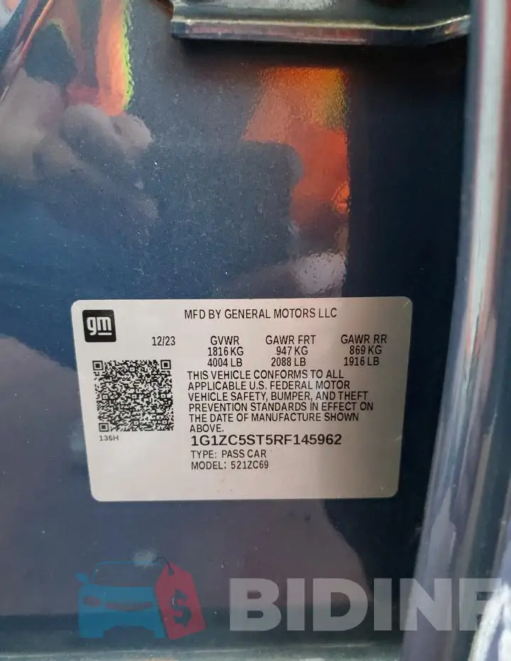 1G1ZC5ST5RF145962 Photo# 12