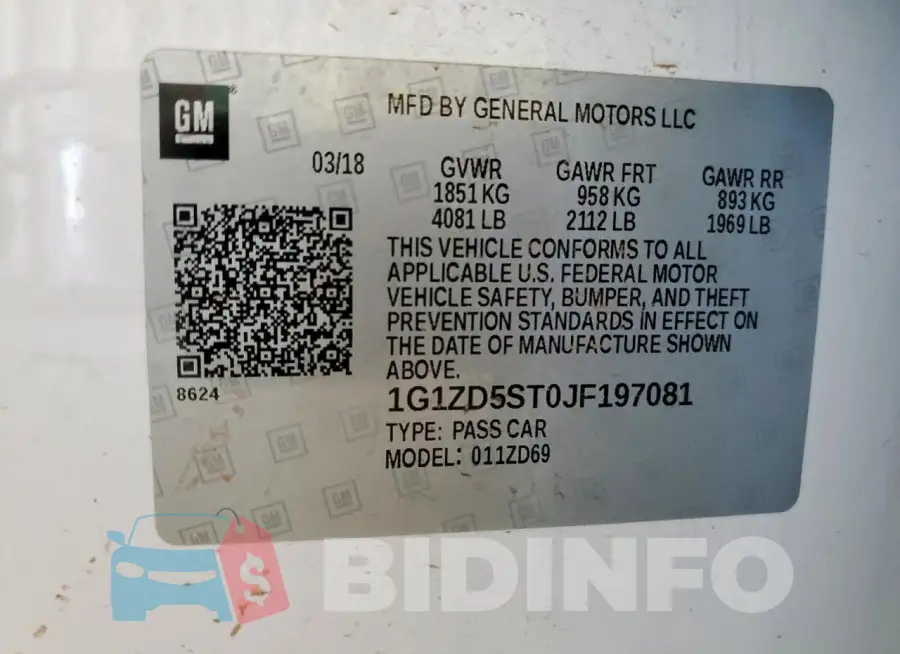 1G1ZD5ST0JF197081 Photo# 13