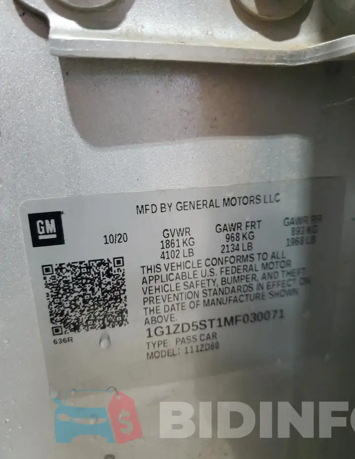 1G1ZD5ST1MF030071 Photo# 12