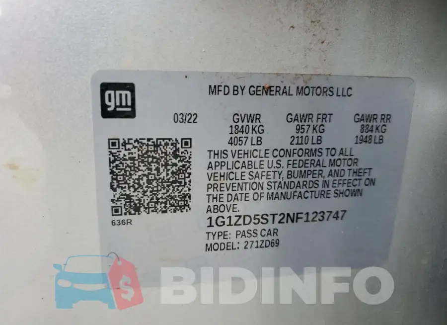 1G1ZD5ST2NF123747 Photo# 13