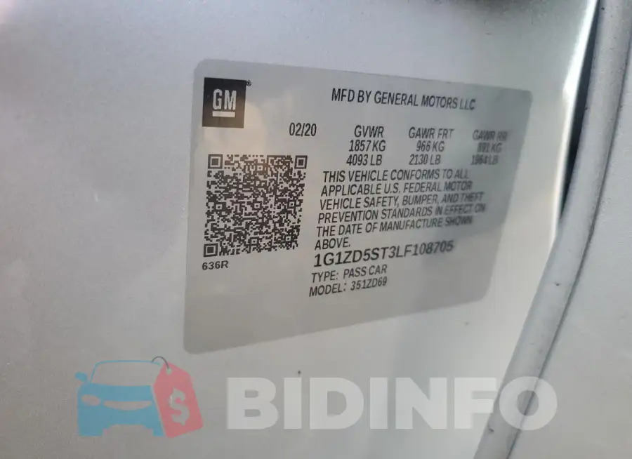 1G1ZD5ST3LF108705 Photo# 12