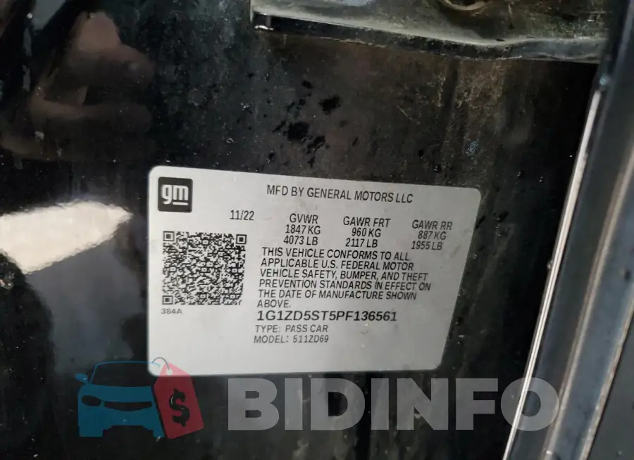 1G1ZD5ST5PF136561 Photo# 12