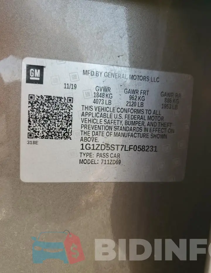 1G1ZD5ST7LF058231 Photo# 12