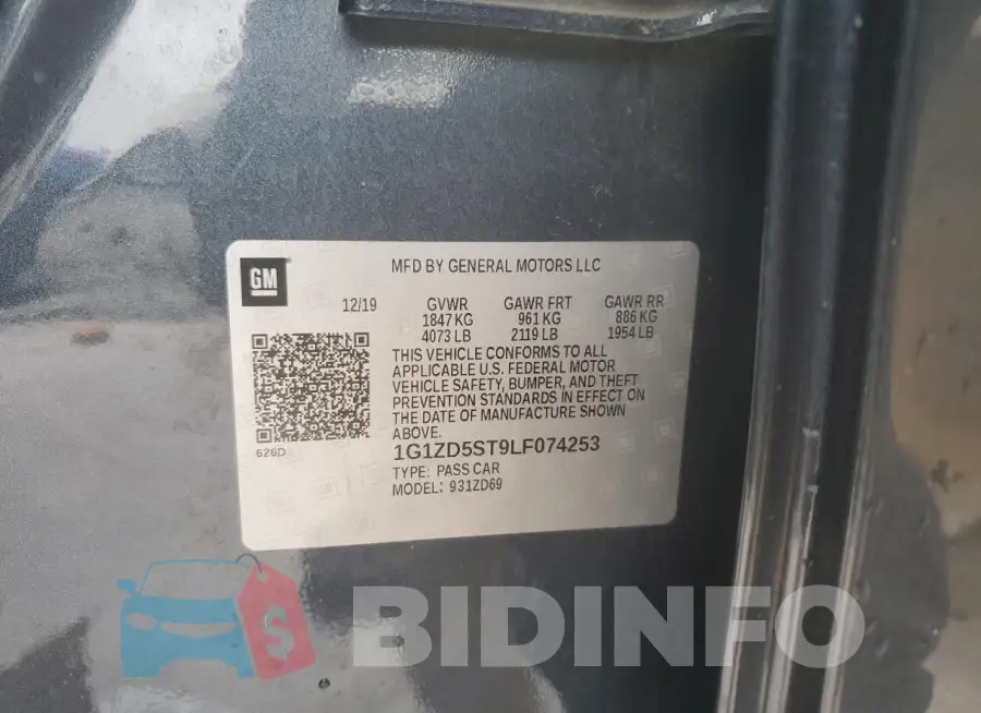1G1ZD5ST9LF074253 Photo# 12