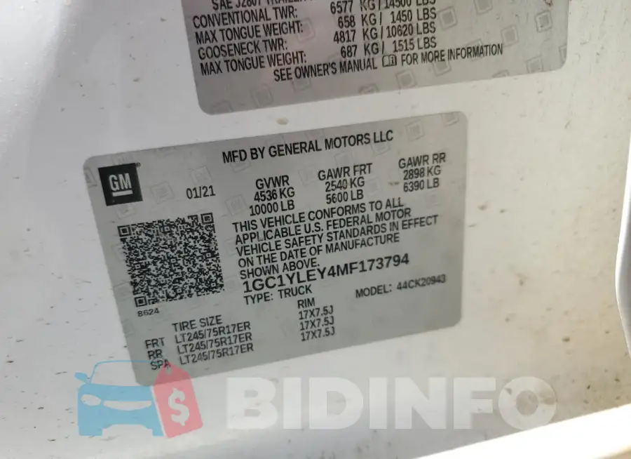 1GC1YLEY4MF173794 Photo# 12