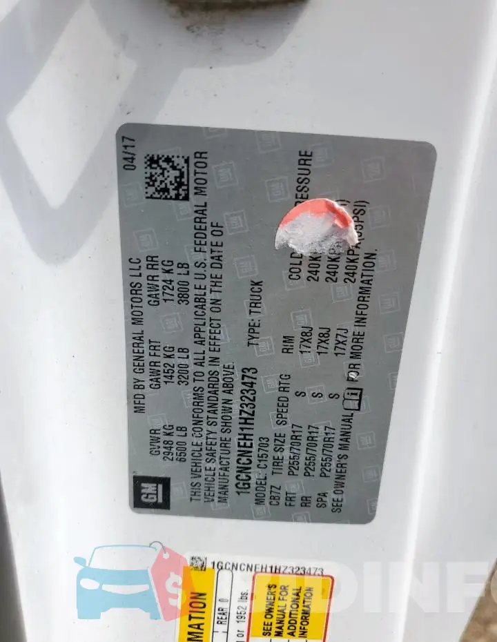 1GCNCNEH1HZ323473 Photo# 12
