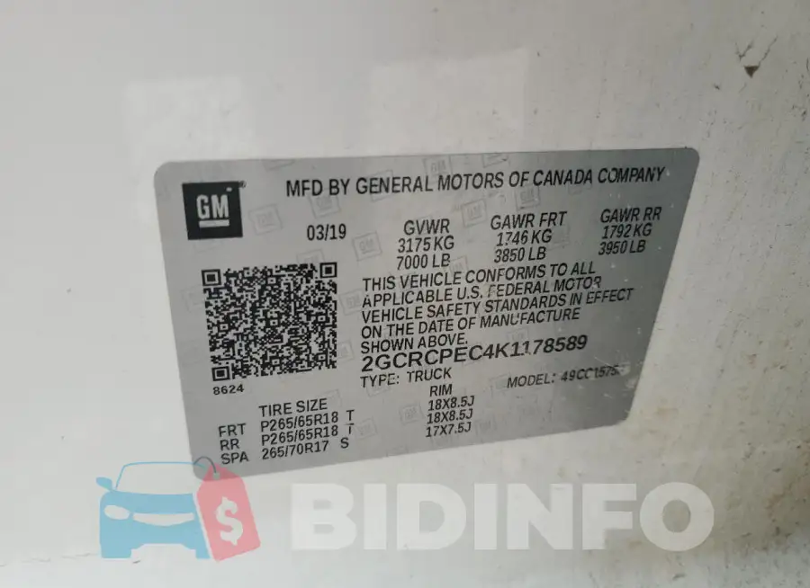 2GCRCPEC4K1178589 Photo# 12