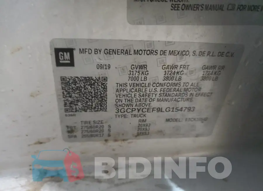3GCPYCEF9LG154793 Photo# 12