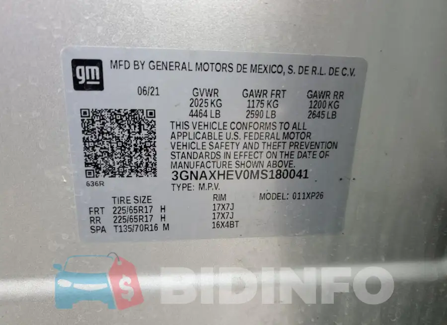 3GNAXHEV0MS180041 Photo# 13