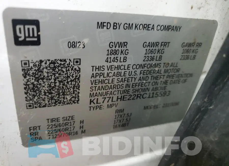 KL77LHE22RC115593 Photo# 14