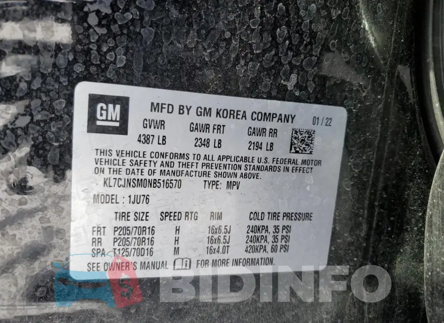 KL7CJNSM0NB516570 Photo# 13