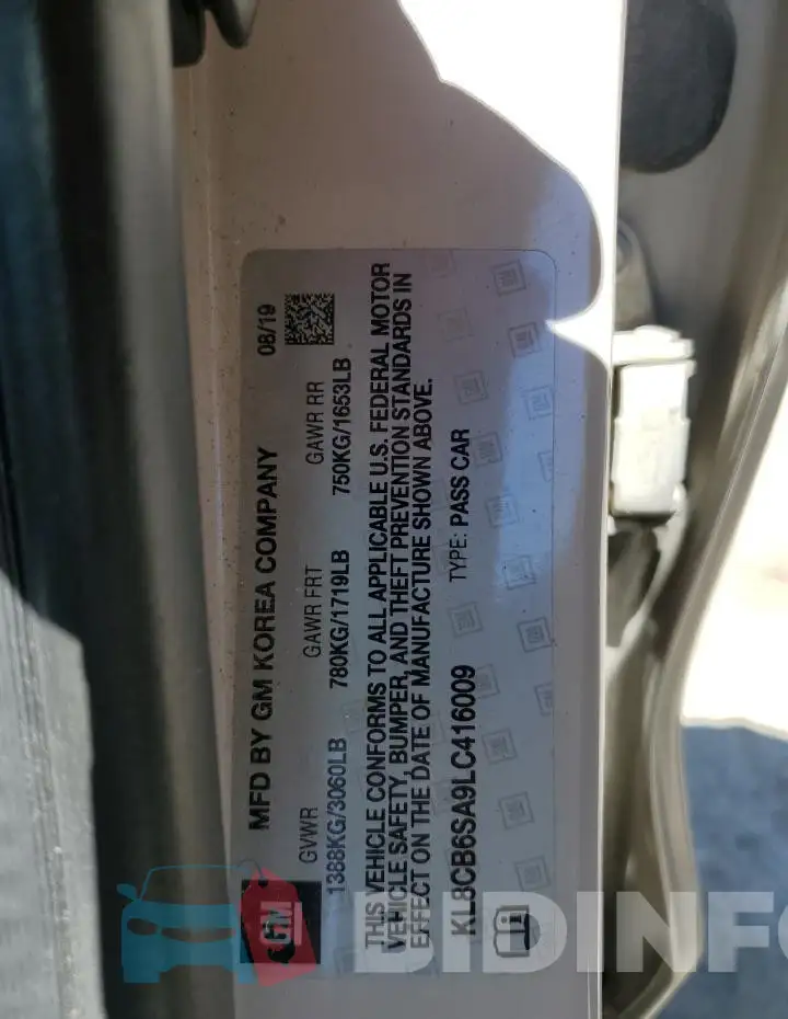 KL8CB6SA9LC416009 Photo# 13