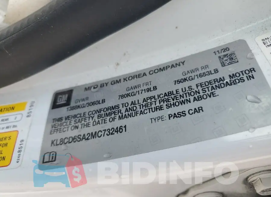 KL8CD6SA2MC732461 Photo# 12
