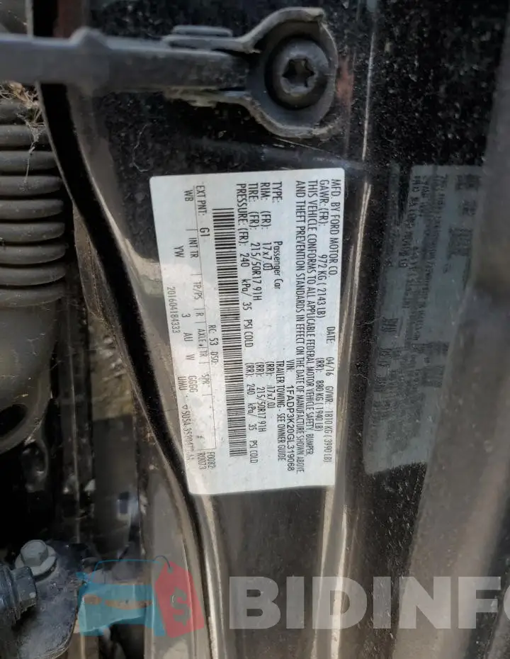 1FADP3K20GL319068 Photo# 12