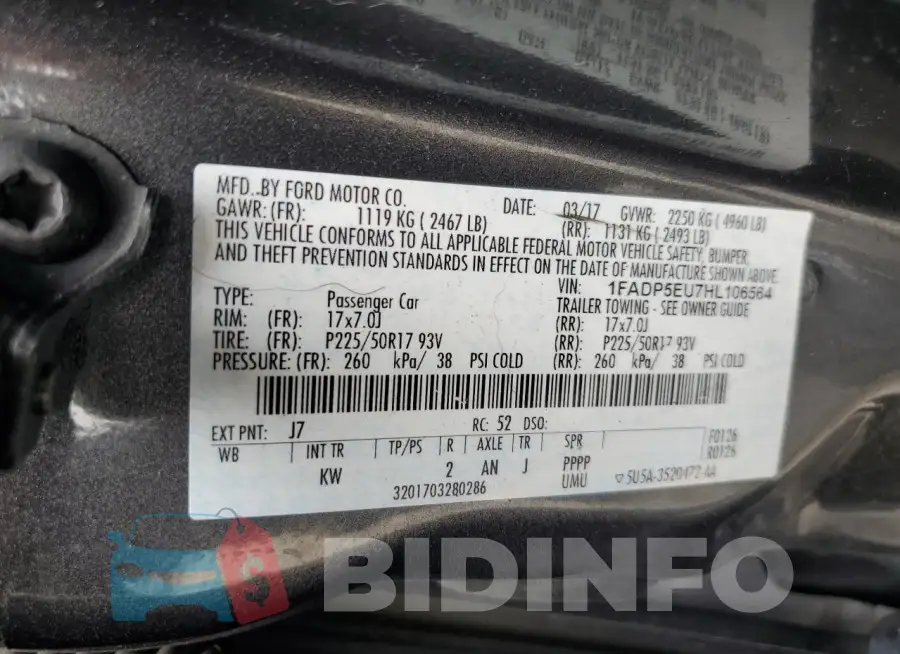 1FADP5EU7HL106564 Photo# 12