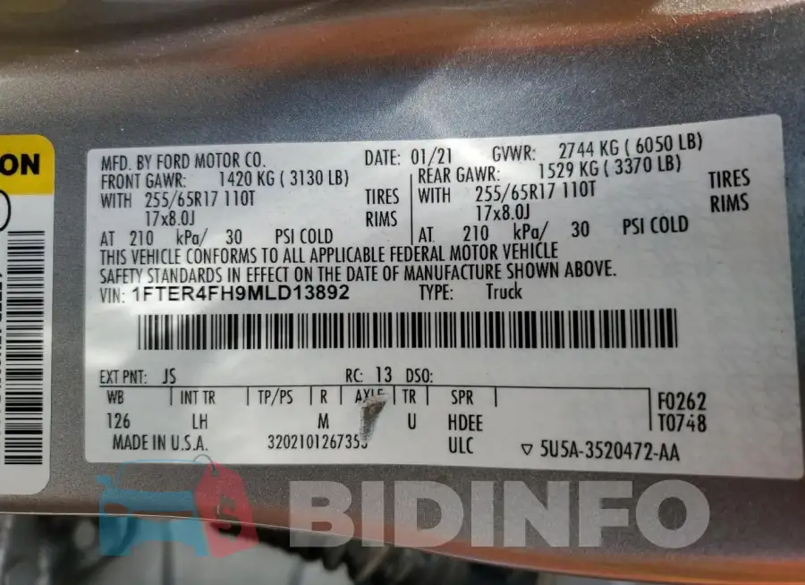 1FTER4FH9MLD13892 Photo# 12