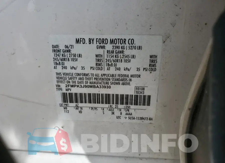 2FMPK3J90MBA33930 Photo# 13